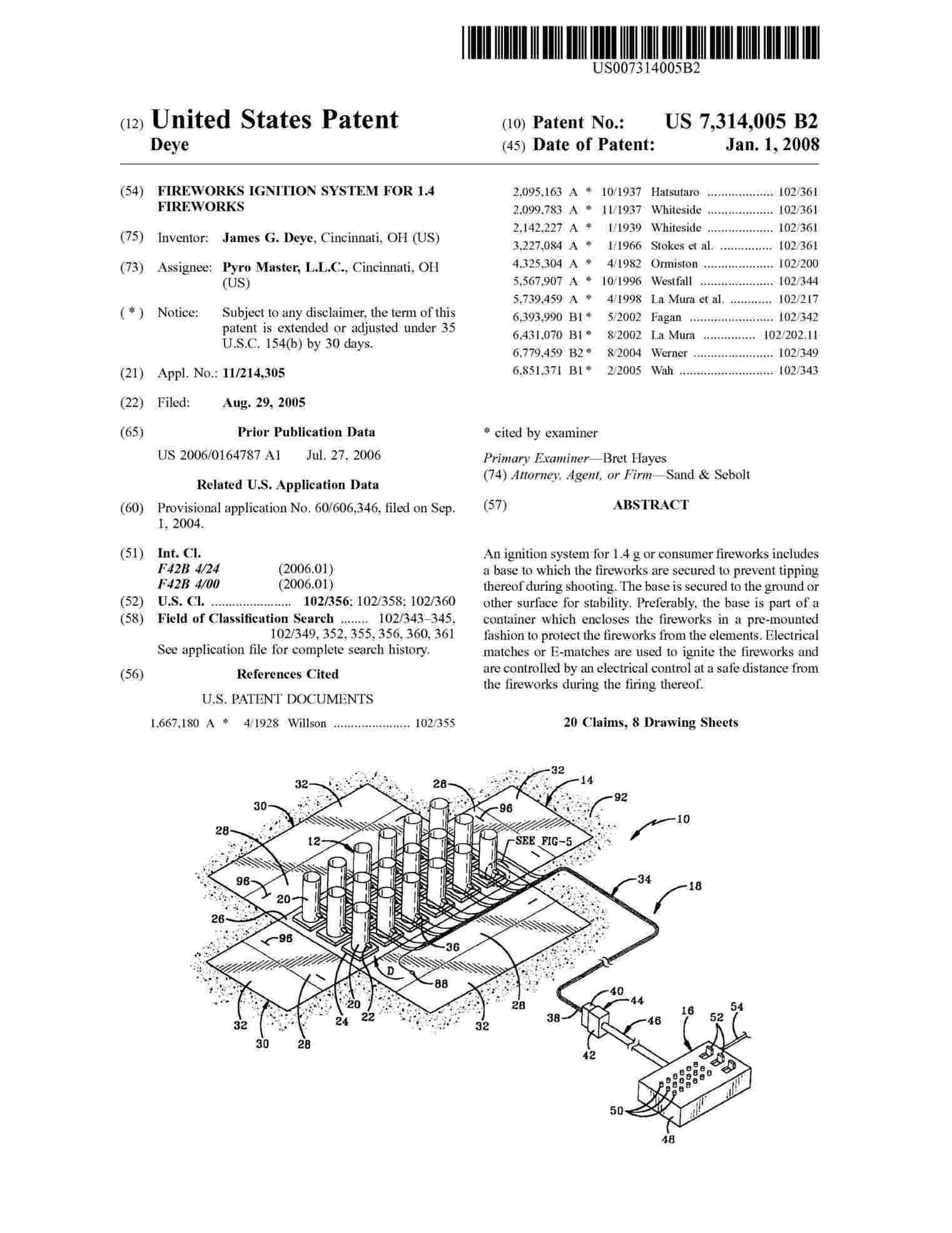 United States Patent Publication for Fireworks